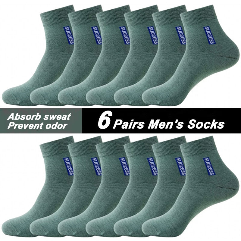 6 Pairs Men's Anti-odor Sweat-absorbing
