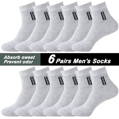 6 Pairs Men's Anti-odor Sweat-absorbing