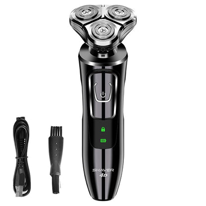 Green Smart Electric Shaver LCD Digital Display Three-head Floating Razor USB Rechargeable Washing Multi-function Beard Knife