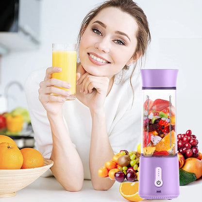 Portable Fresh Juicer Blender, Usb Rechargeable, Battery Waterproof Wireless